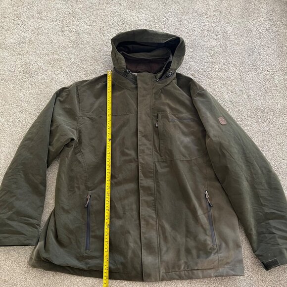 Vintage Rugged Elements Barn Work Utility Olive Green Birding Farm Coat XXL - Picture 8 of 10